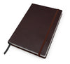 Branded Promotional A5 CASEBOUND NOTE BOOK in Hampton Finecell Leather in Brown from Concept Incentives