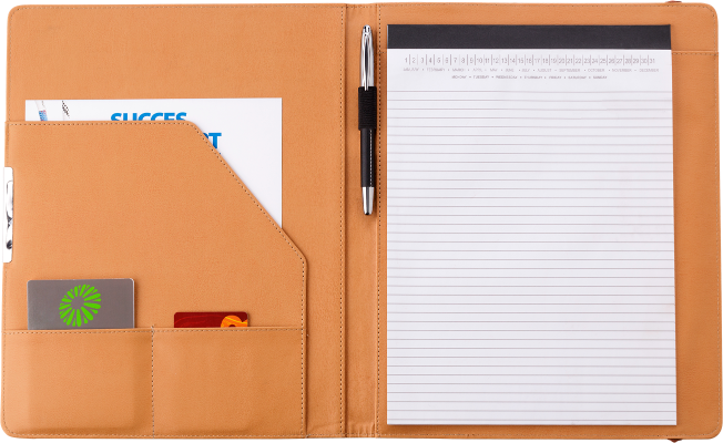 Branded Promotional A4 CORK PORTFOLIO Jotter From Concept Incentives.