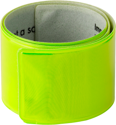 Branded Promotional REFLECTIVE PLASTIC SNAP ARM BAND in Neon Yellow Wrist Band from Concept Incentives