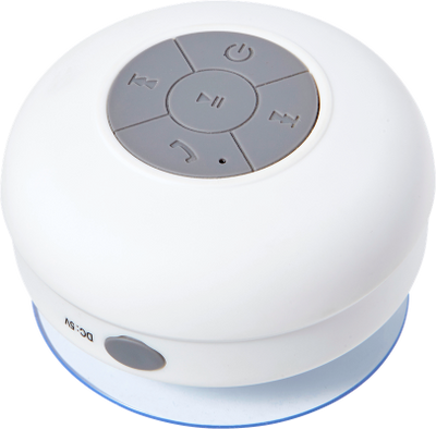 Branded Promotional PLASTIC WATERPROOF SPEAKER in White from Concept Incentives