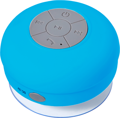 Branded Promotional PLASTIC WATERPROOF SPEAKER in Light Blue from Concept Incentives