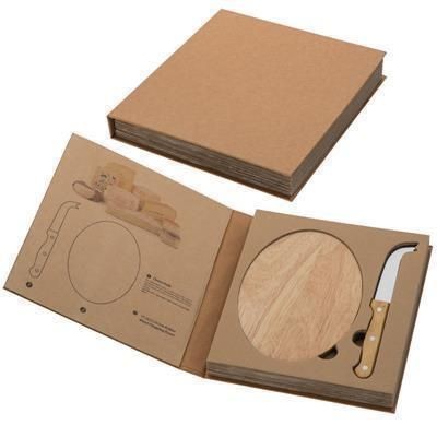 Branded Promotional GOUDA CHEESE CHOPPING BOARD AND KNIFE SET Cheese Set From Concept Incentives.