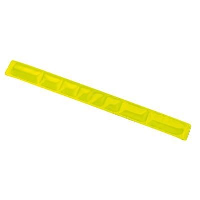Branded Promotional REFLECTIVE WRIST SNAP BAND in Yellow Wrist Band From Concept Incentives.