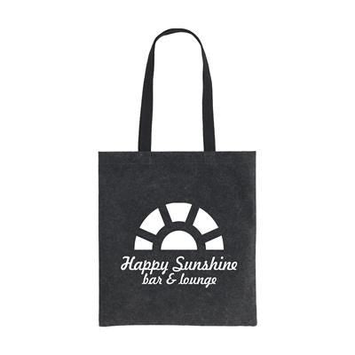 Branded Promotional FELTRO RPET SHOPPER TOTE BAG in Dark Grey Bag From Concept Incentives.