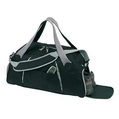 Branded Promotional SPORTS BAG AFRICA in Black & Grey Bag From Concept Incentives.