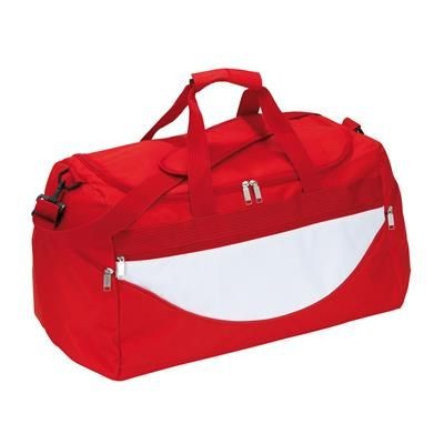 Branded Promotional SPORTS BAG CHAMP in Red & White Bag From Concept Incentives.