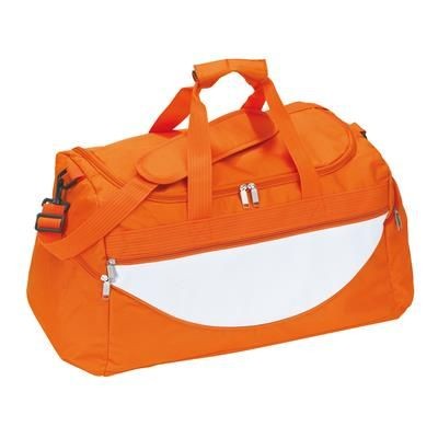 Branded Promotional SPORTS BAG CHAMP in Orange & White Bag From Concept Incentives.