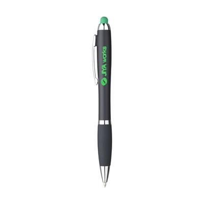 Branded Promotional ATHOS LIGHT-UP TOUCH BALL PEN in Green Pen From Concept Incentives.
