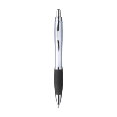 Branded Promotional ATHOS BLACKGRIP PEN in White Pen From Concept Incentives.