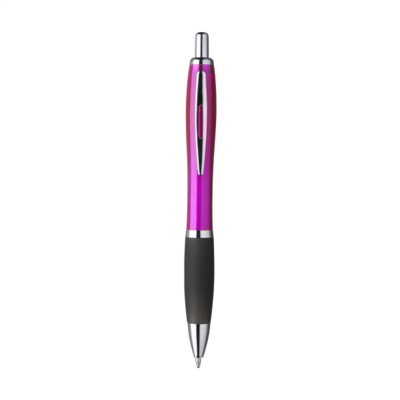 Branded Promotional ATHOS BLACKGRIP PEN in Pink Pen From Concept Incentives.