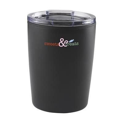 Branded Promotional ESPRESSO-TO-GO THERMO CUP in Black Travel Mug From Concept Incentives.