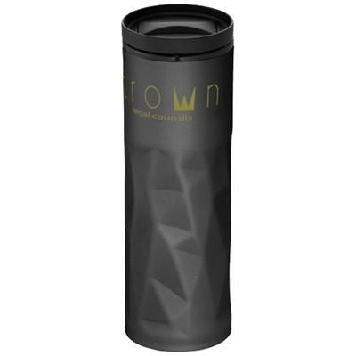 Branded Promotional TORINO 450 ML FOAM THERMAL INSULATED TUMBLER in Black Solid Sports Drink Bottle From Concept Incentives.