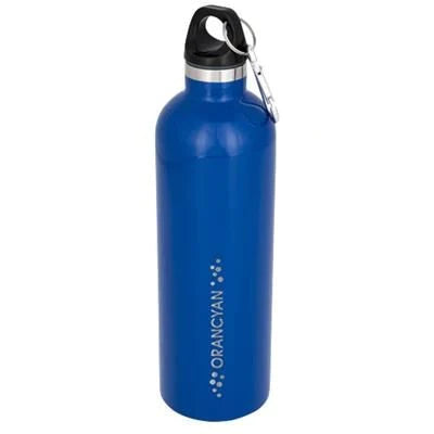 Branded Promotional ATLANTIC 530 ML VACUUM THERMAL INSULATED BOTTLE in Black Solid Travel Mug From Concept Incentives.