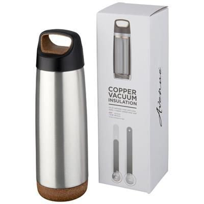 Branded Promotional VALHALLA 600 ML COPPER VACUUM THERMAL INSULATED SPORTS BOTTLE in Black Solid Sports Drink Bottle From Concept Incentives.
