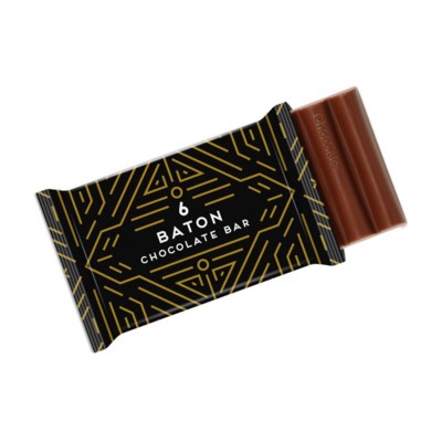Branded Promotional 6 BATON MILK CHOCOLATE BAR Chocolate From Concept Incentives.