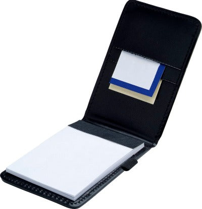 Open Branded Promotional FLEMMING JOTTER NOTE PAD in Black Solid Jotter From Concept Incentives.