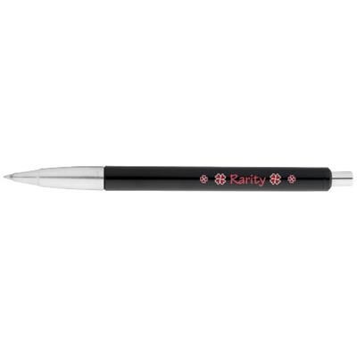 Branded Promotional VECTOR BALL PEN in Black Solid-silver Pen From Concept Incentives.