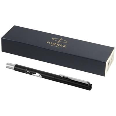 Branded Promotional VECTOR ROLLERBALL PEN in Black Solid Pen From Concept Incentives.