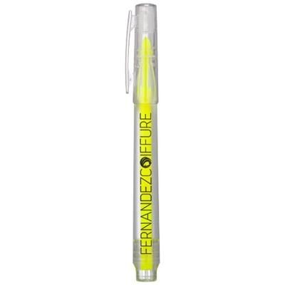 Branded Promotional VANCOUVER RECYCLED HIGHLIGHTER in Transparent Clear Transparent Highlighter Pen From Concept Incentives.