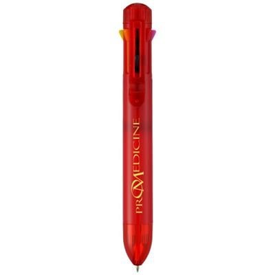 Branded Promotional ARTIST 8-COLOUR BALL PEN in Red Pen From Concept Incentives.