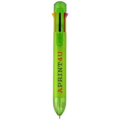 Branded Promotional ARTIST 8-COLOUR BALL PEN in Lime Pen From Concept Incentives.