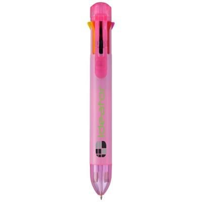 Branded Promotional ARTIST 8-COLOUR BALL PEN in Pink Pen From Concept Incentives.