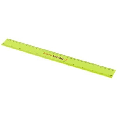 Branded Promotional RULY RULER 30 CM in Lime Ruler From Concept Incentives.