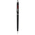 Branded Promotional VALERIA ABS BALL PEN with Stylus in Black Solid Pen From Concept Incentives.