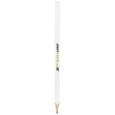 Branded Promotional TRIX TRIANGULAR PENCIL in White Solid Pencil From Concept Incentives.