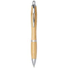 Branded Promotional NASH BAMBOO BALL PEN in Natural-silver  From Concept Incentives.