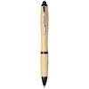 Branded Promotional NASH BAMBOO BALL PEN in Natural-black Solid  From Concept Incentives.