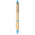 Branded Promotional NASH BAMBOO BALL PEN in Natural-light Blue  From Concept Incentives.