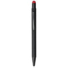 Branded Promotional DAX RUBBER¬¨‚Ä†STYLUS¬¨‚Ä†BALLPOINT PEN in Black Solid-red  From Concept Incentives.