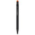 Branded Promotional DAX RUBBER¬¨‚Ä†STYLUS¬¨‚Ä†BALLPOINT PEN in Black Solid-orange  From Concept Incentives.