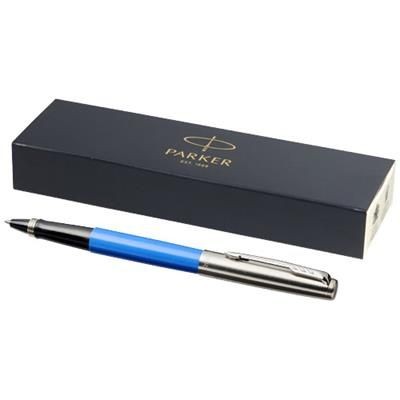 Branded Promotional JOTTER PLASTIC with Stainless Steel Metal Rollerbal Pen in Blue  From Concept Incentives.