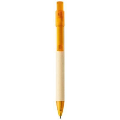 Branded Promotional SAFI PAPER BALL PEN in Orange  From Concept Incentives.