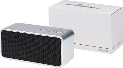 Branded Promotional STARK PORTABLE BLUETOOTH SPEAKER in Silver Speakers From Concept Incentives.