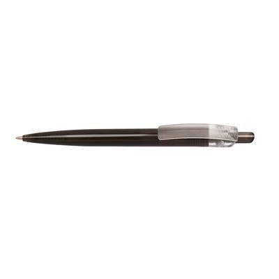Branded Promotional ART LINE PLASTIC BALL PEN in Black Translucent Finish Pen From Concept Incentives.