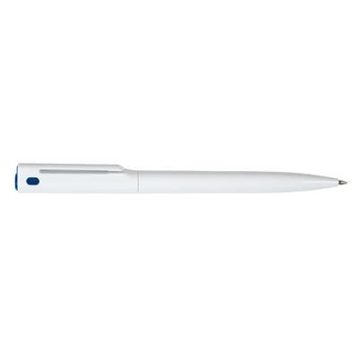Branded Promotional VERMONT BALL PEN in White-Blue Pen From Concept Incentives.