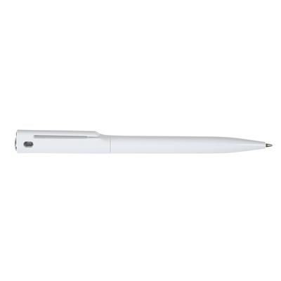 Branded Promotional VERMONT BALL PEN in White-Silver Pen From Concept Incentives.