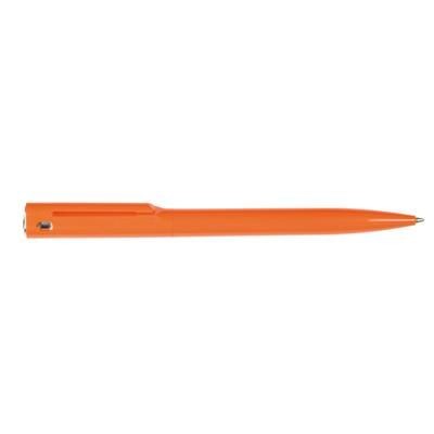Branded Promotional VERMONT BALL PEN in Silver-Orange Pen From Concept Incentives.