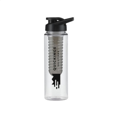 Branded Promotional TROPICAL DRINK BOTTLE in Black Sports Drink Bottle From Concept Incentives.
