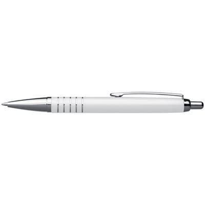 Branded Promotional TIMELESS ALUMINIUM METAL SILVER METAL DROP ACTION BALL PEN in Silver Pen From Concept Incentives.