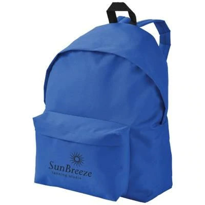 Branded Promotional URBAN COVERED ZIPPER BACKPACK RUCKSACK in Black Solid Bag From Concept Incentives.