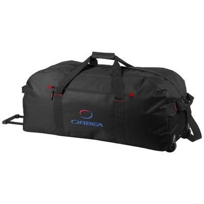 Branded Promotional VANCOUVER TROLLEY TRAVEL BAG in Black Solid Bag From Concept Incentives.