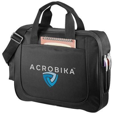 Branded Promotional THE DOLPHIN BUSINESS BRIEFCASE in Black Solid Bag From Concept Incentives.