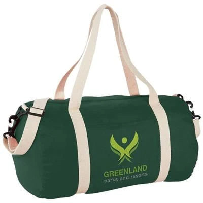 Branded Promotional COCHICHUATE COTTON BARREL DUFFLE BAG in Black Bag From Concept Incentives.