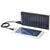 Branded Promotional STELLAR 8000 MAH SOLAR POWER BANK in Black Solid Charger From Concept Incentives.