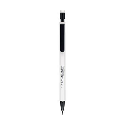Branded Promotional SIGN POINT REFILLABLE PENCIL in Black & White Pencil From Concept Incentives.