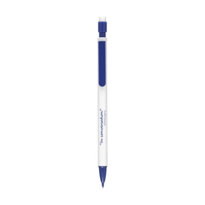 Branded Promotional SIGNPOINT REFILLABLE PENCIL in Blue & White Pencil From Concept Incentives.